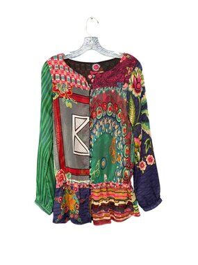 Desigual Multicolor Patchwork Gauze Blouse